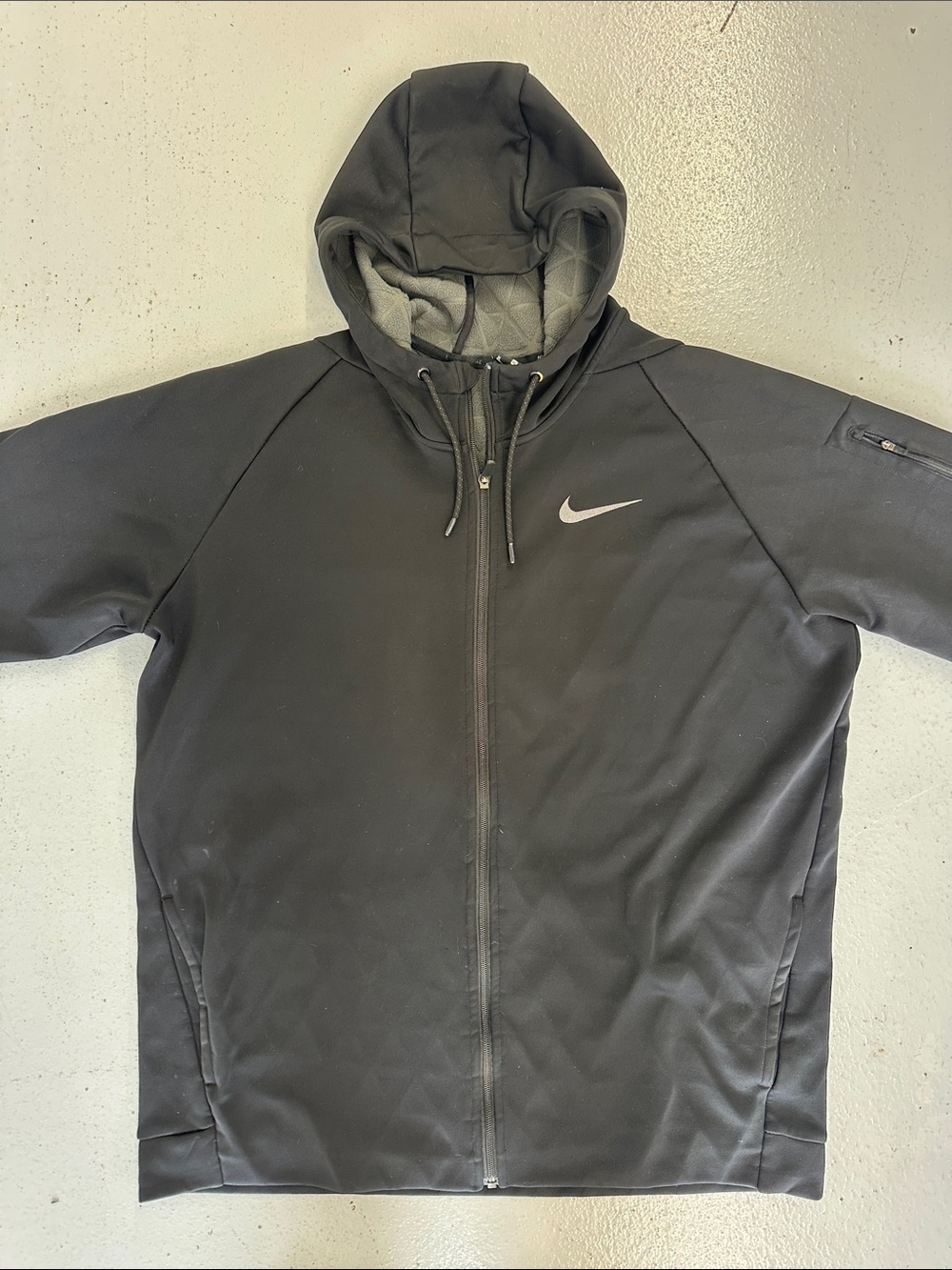 Nike Black Full-Zip Hooded Performance Jacket